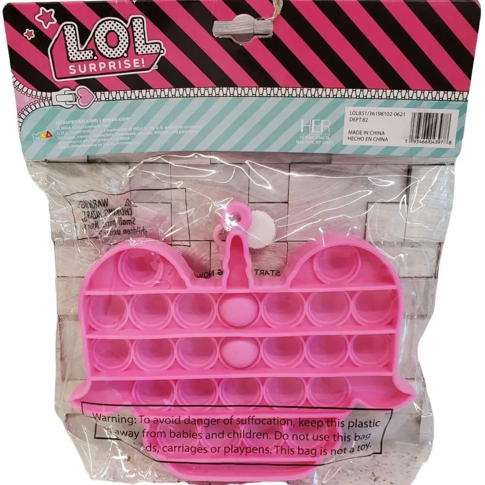 LOL Surprise Popper Fidget Keychain Sensory Toys Unicorn Doll Charm